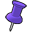 purple pushpin